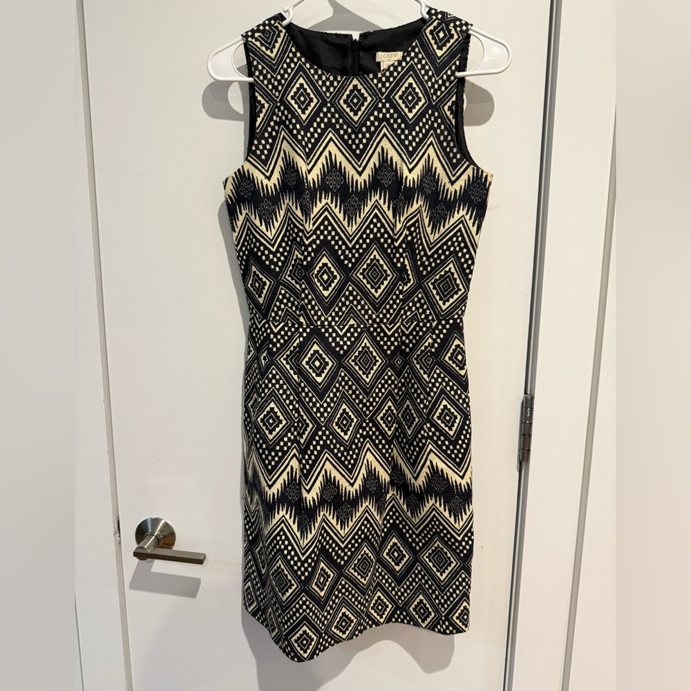 J. Crew black and Cream Mini Dress
